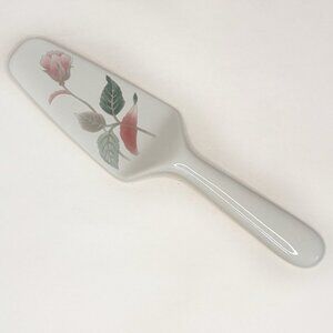 Vintage Mikasa Silk‎ Flowers Pie Cake Server Made In Japan Floral Discontinued